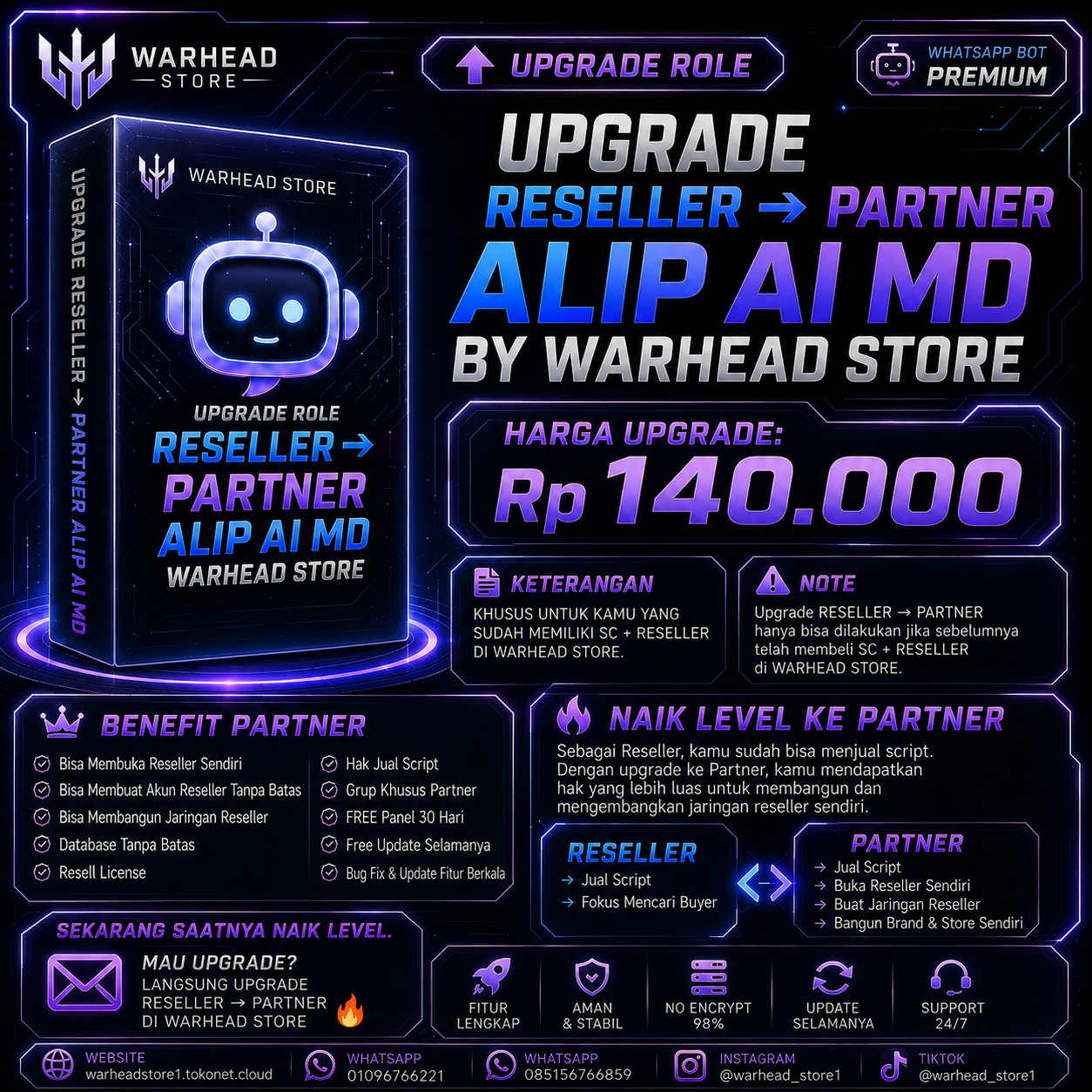 Upgrade Reseller to Partner Alip Ai MD — WARHEAD STORE
