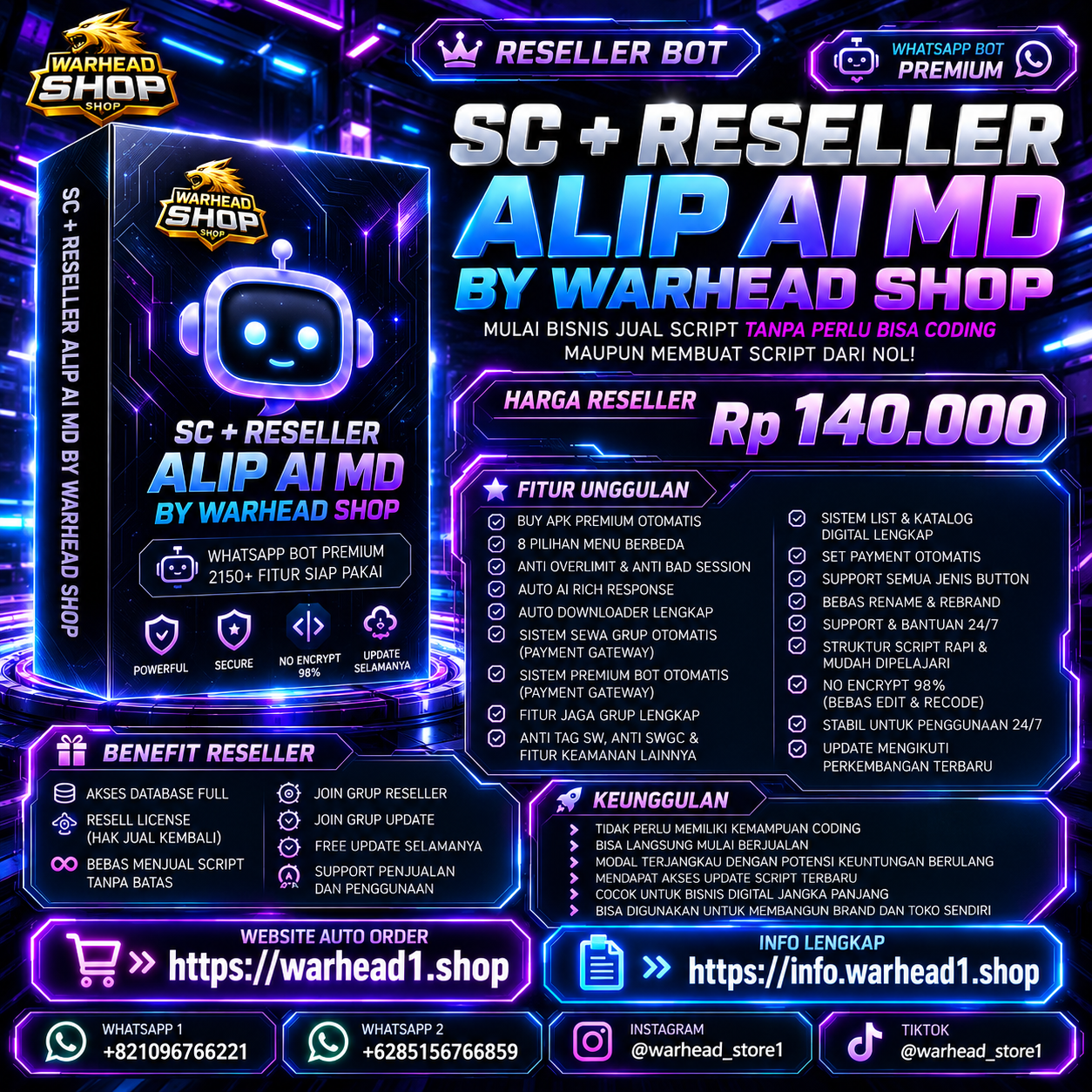 SC + Reseller Alip Ai MD — WARHEAD SHOP (Khusus yang belum pernah beli SC)