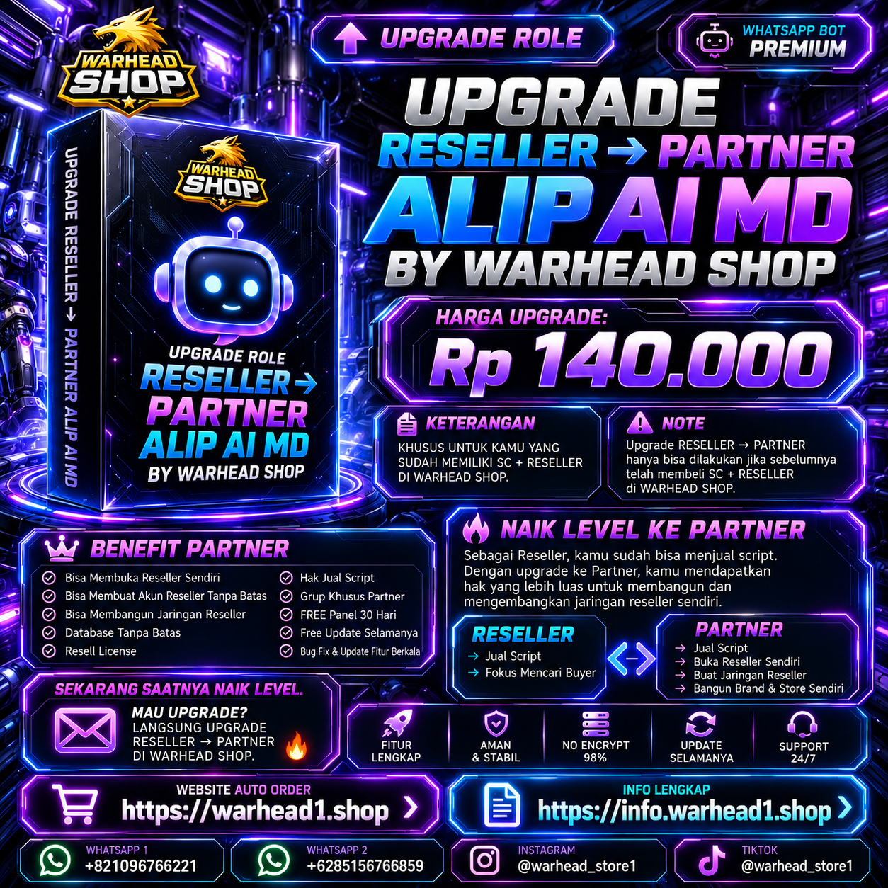 Upgrade Reseller to Partner Alip Ai MD — WARHEAD SHOP