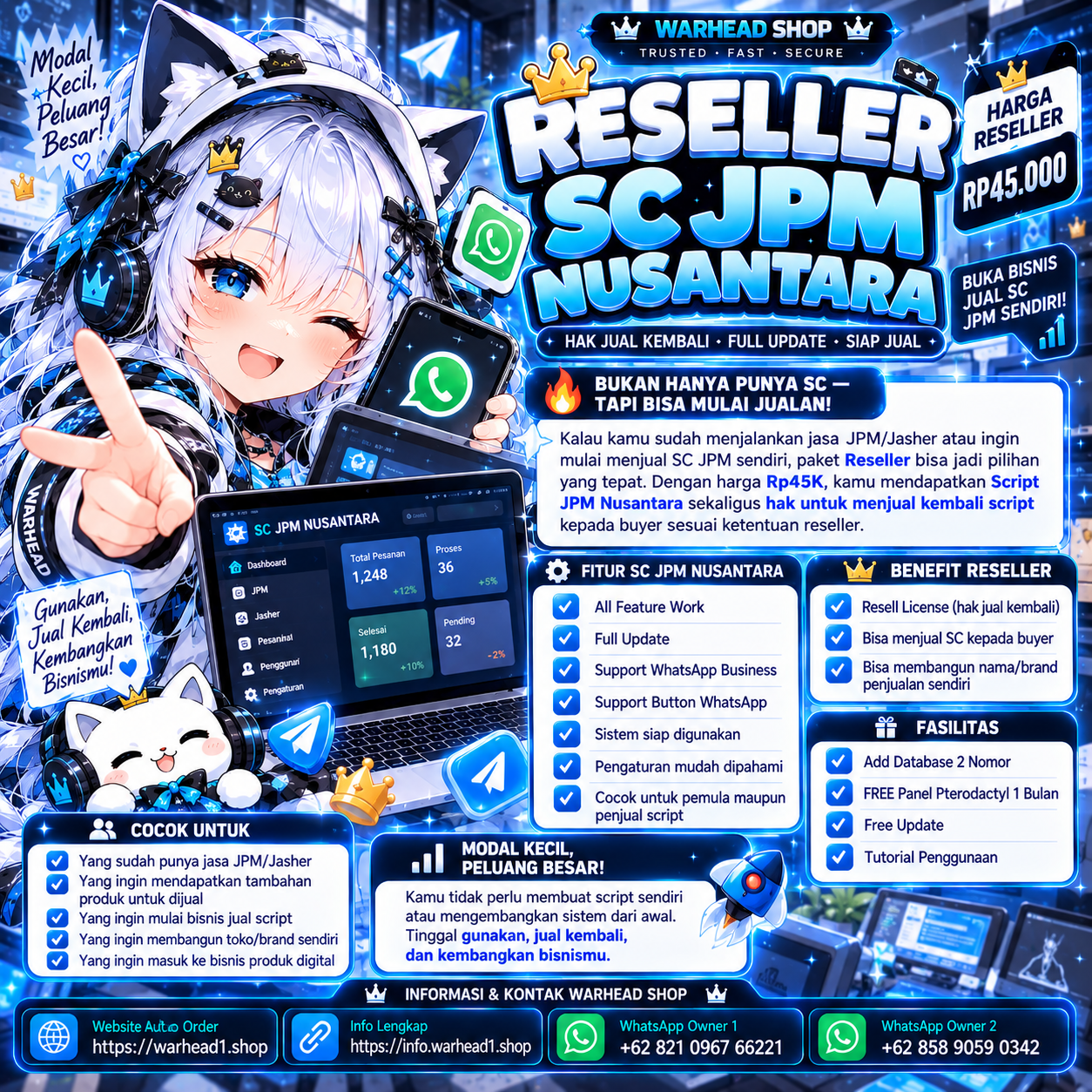 SC + Reseller JPM Nusantara Whatsapp Bot — WARHEAD SHOP