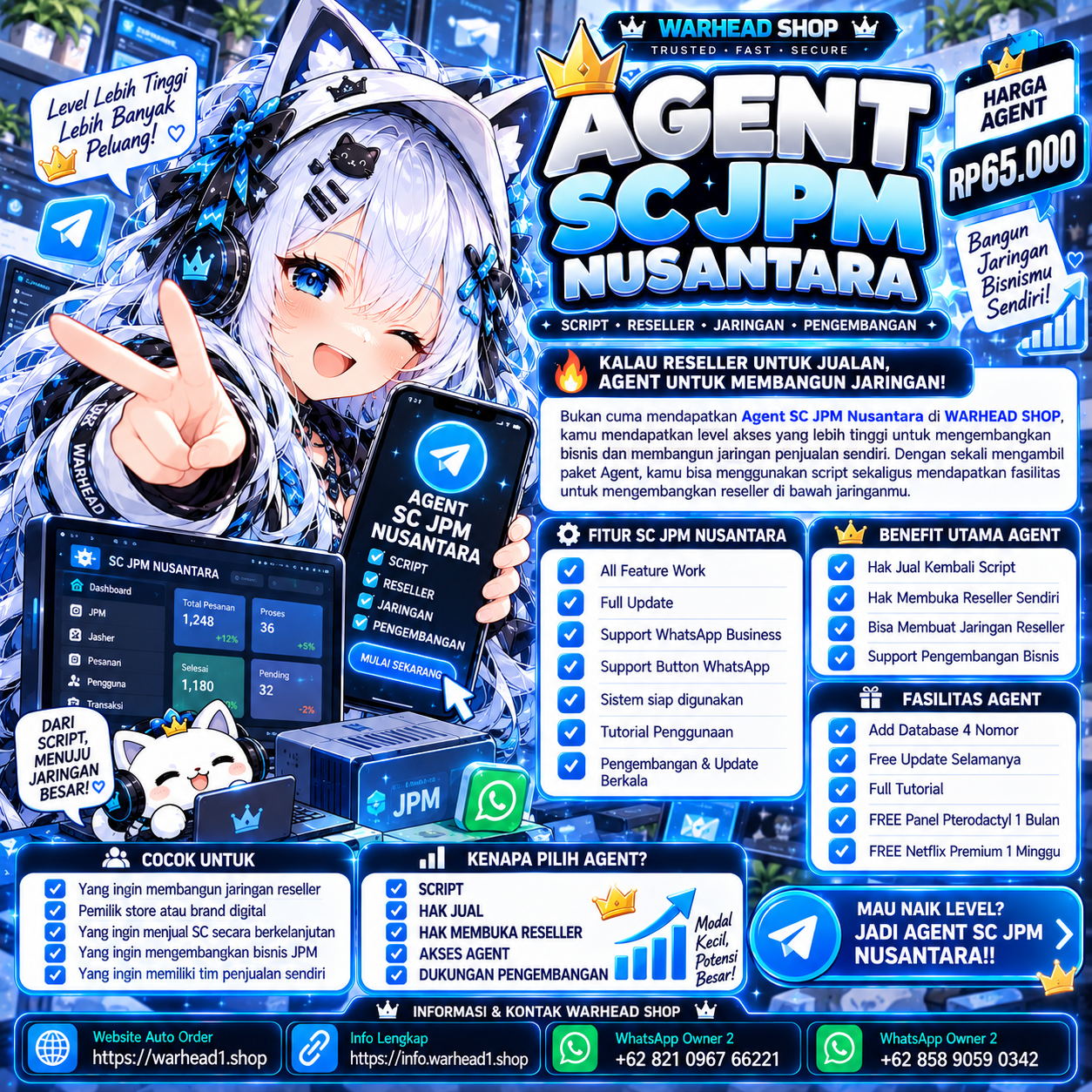 SC + Agent JPM Nusantara Whatsapp Bot — WARHEAD SHOP