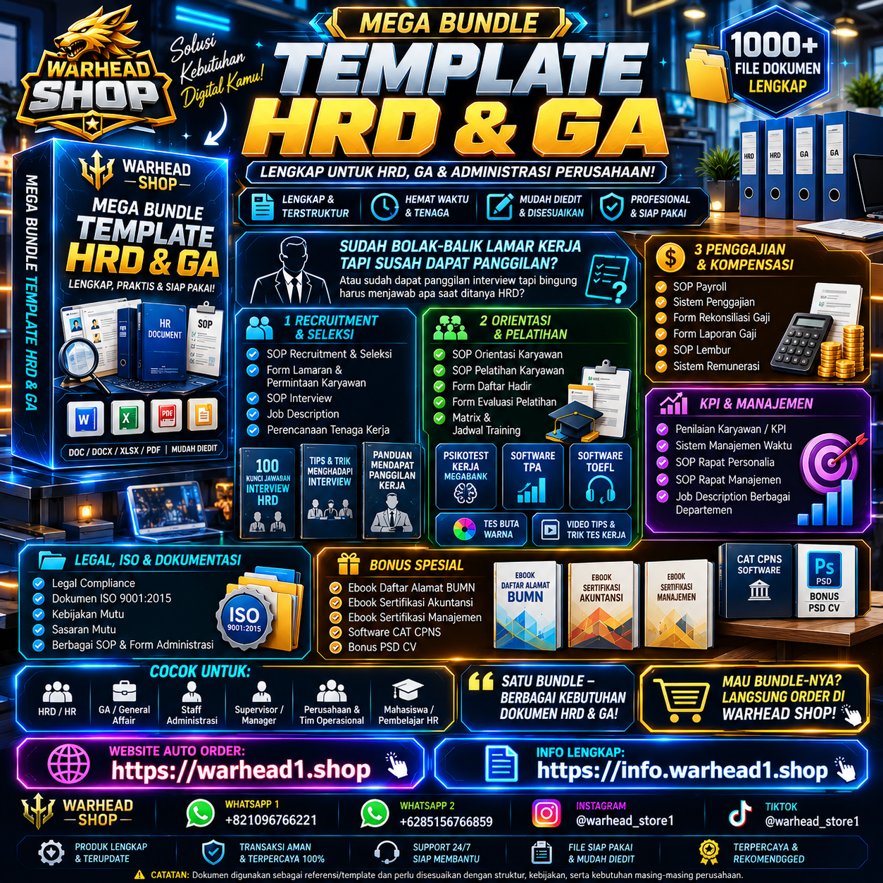 E-Book Template HRD & GA Mega Bundle [E-BUNDLE]
