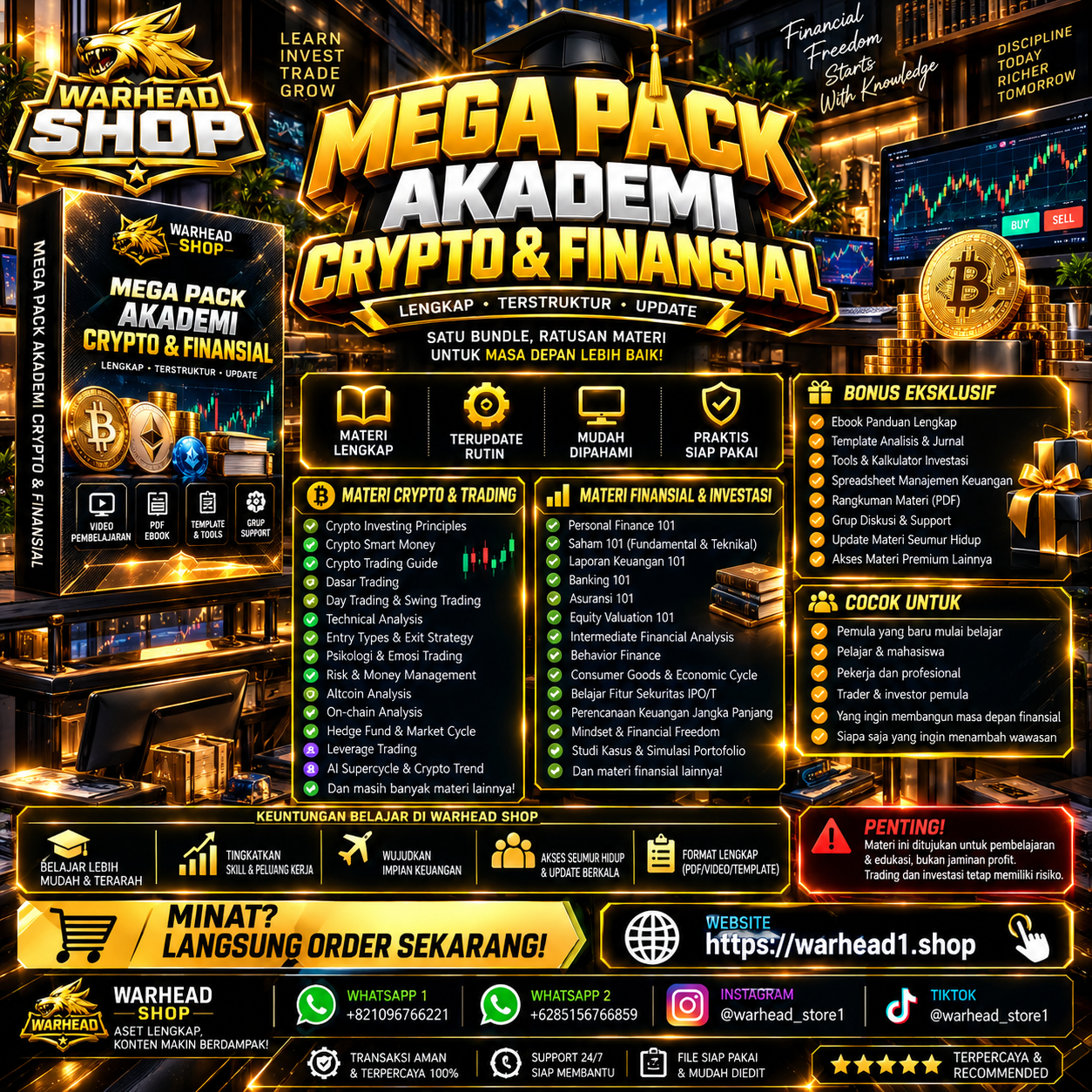 Ebook Akademi Crypto & Finansial Mega Pack [E-BUNDLE]