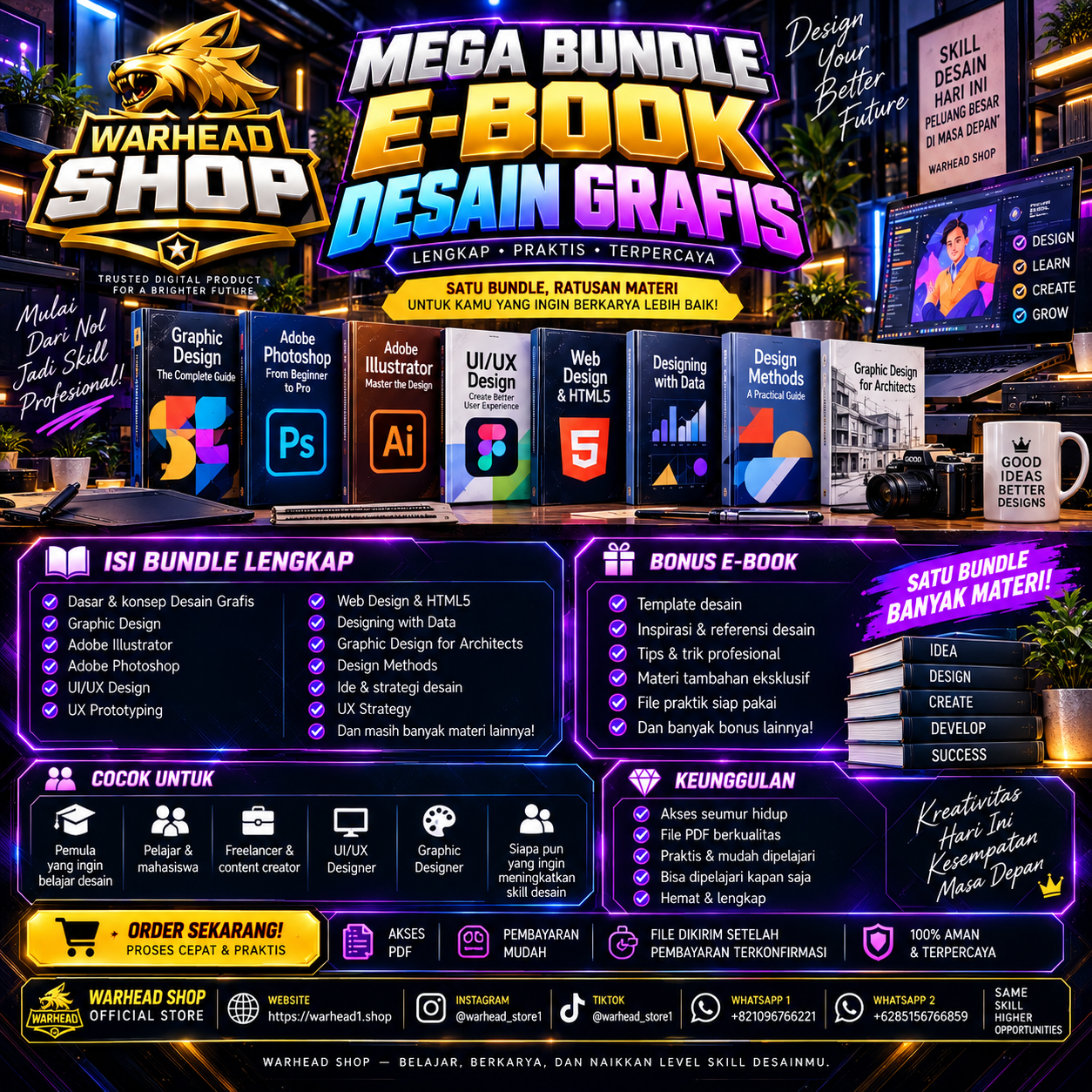 Ebook Design Grafis Mega Pack [E-BUNDLE]